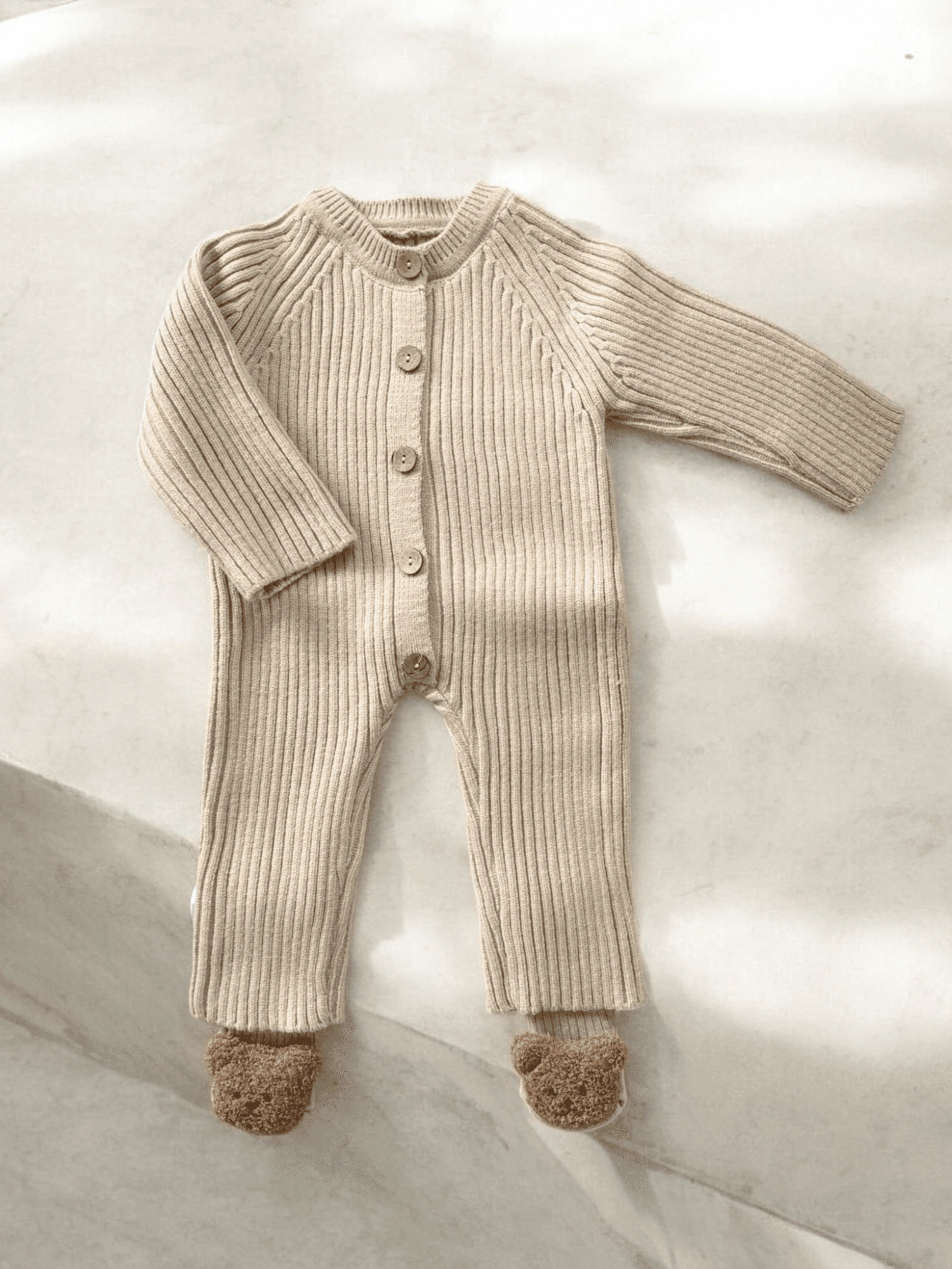 Confort Tricoté - La Douillette Barboteuse En Tricot Avec Ses Chaussons Offerts