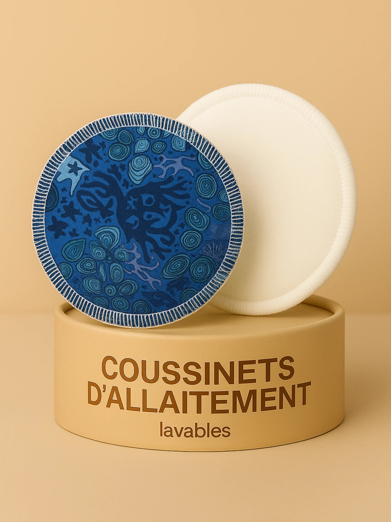 Lot de 2 Coussinets d’allaitement lavables Oeko-Tex® Coraux – Ultra-absorbants & réutilisables (Jour & Nuit)