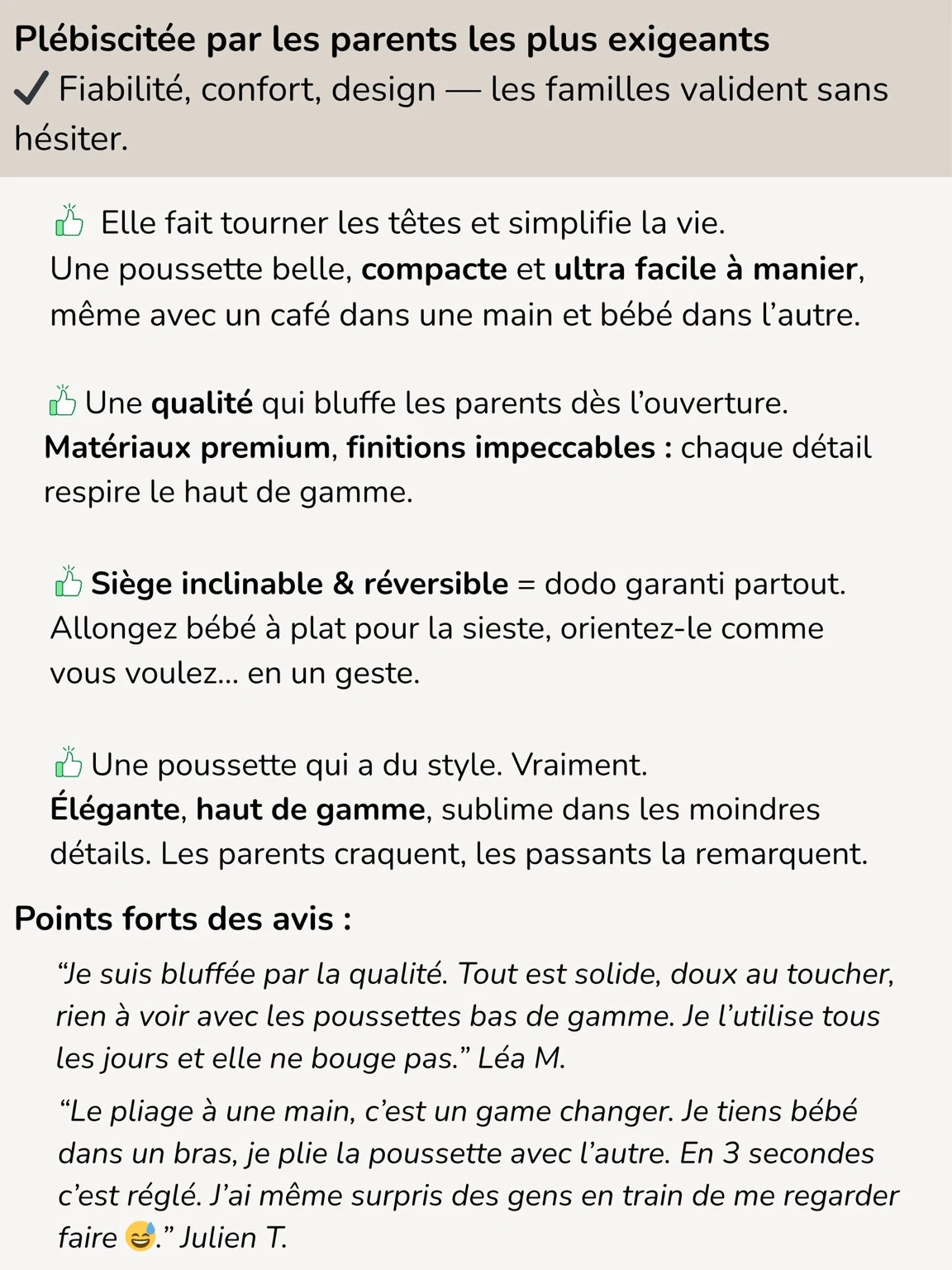 La seule poussette compacte qui protège votre bébé comme une forteresse, sans casser votre dos ni votre budget.