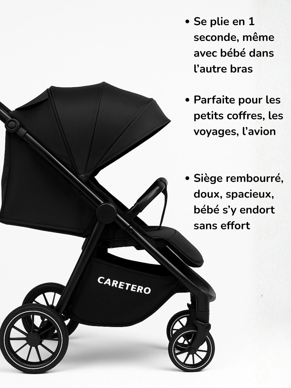 La seule poussette compacte qui protège votre bébé comme une forteresse, sans casser votre dos ni votre budget.