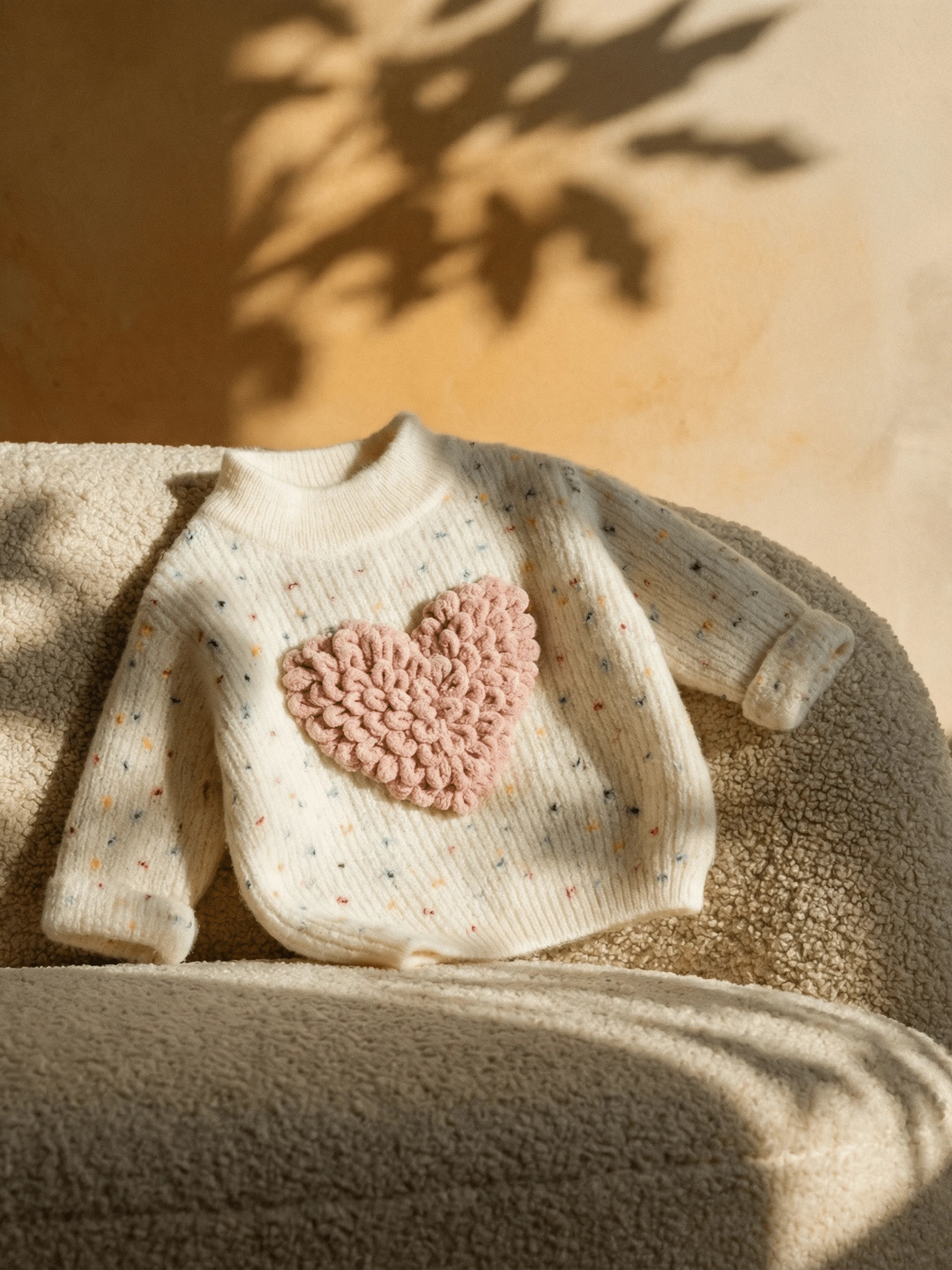 Pull en maille cœur