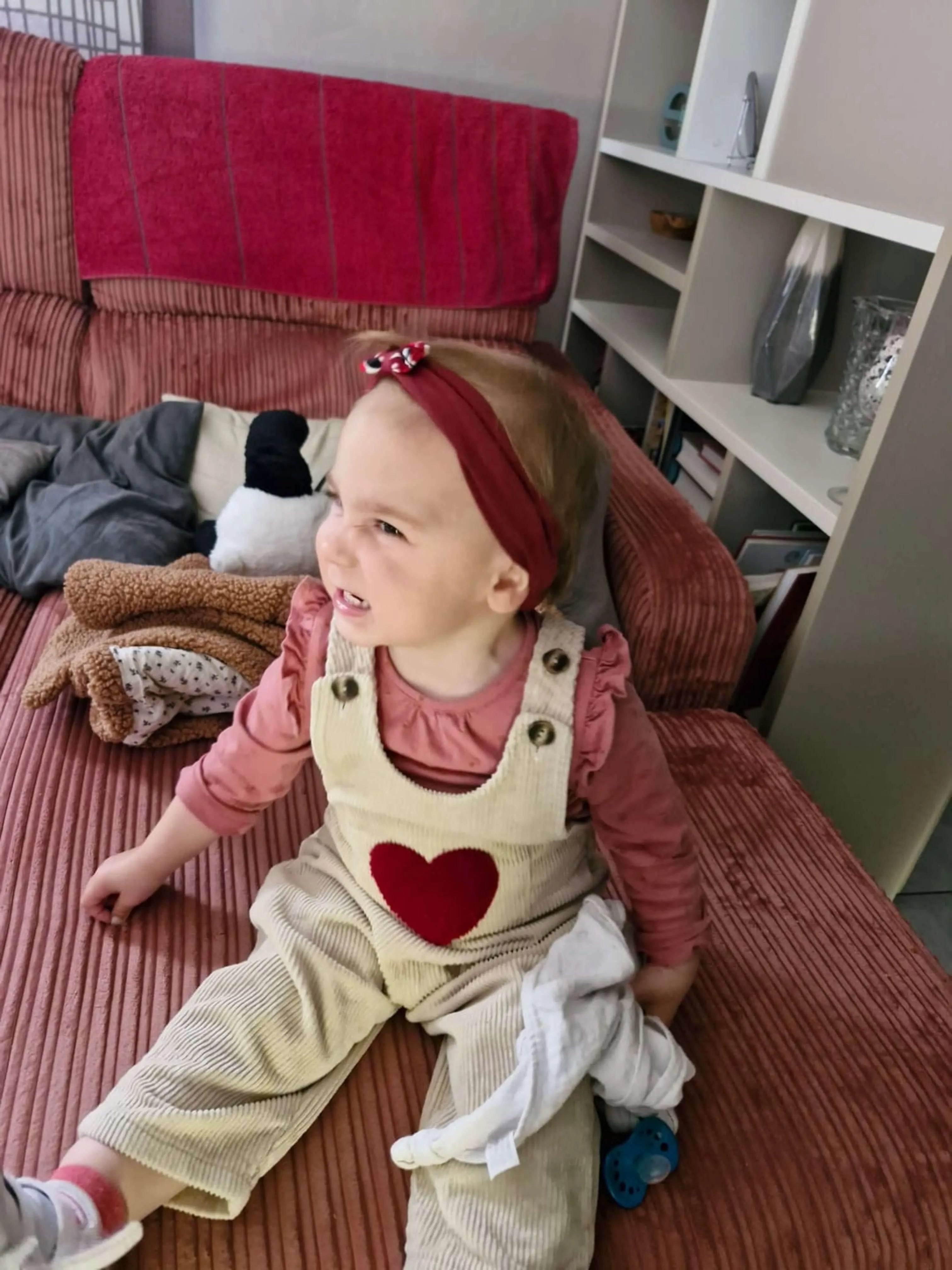 Coup de Coeur Et Douceur Absolue - La Salopette En Coton Avec Son Coeur Brodé