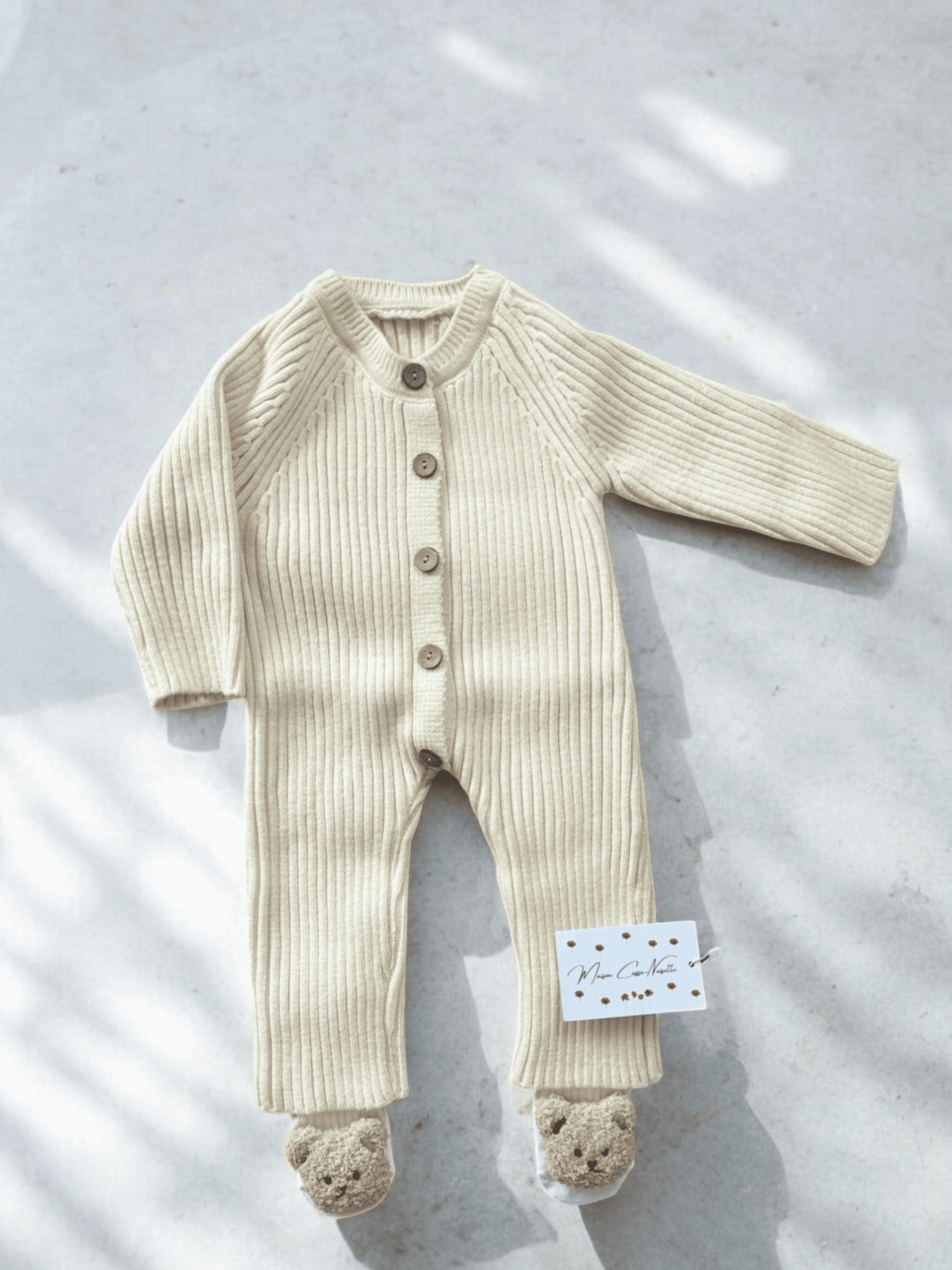 Confort Tricoté - La Douillette Barboteuse En Tricot Avec Ses Chaussons Offerts