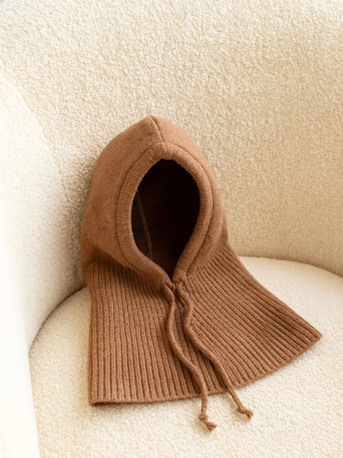 Cagoule capuche bébé en maille – Chaude & douce