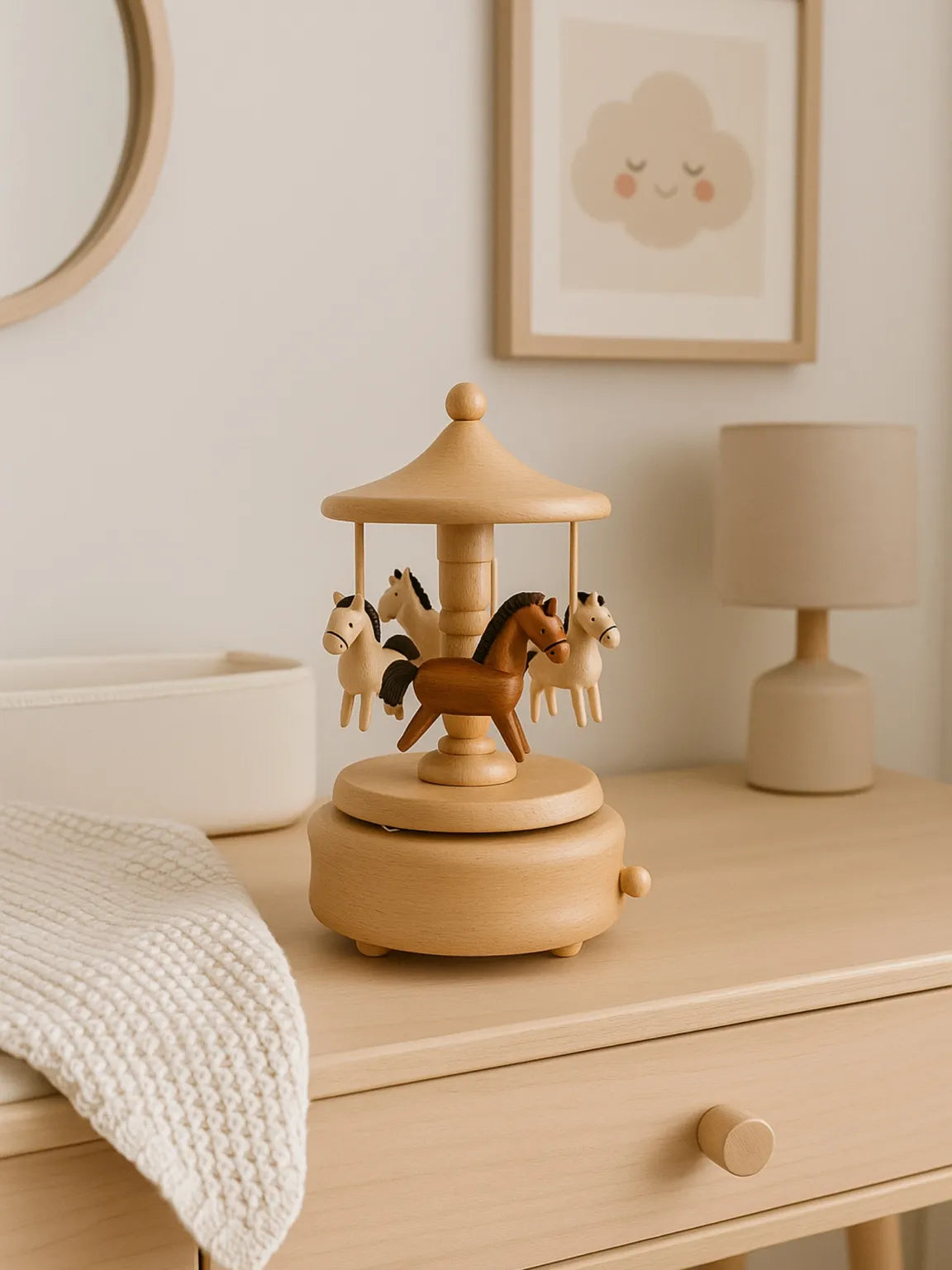 Apaise Votre Bébé Et Crée Des Souvenirs Précieux | Le Carrousel Magique en Bois