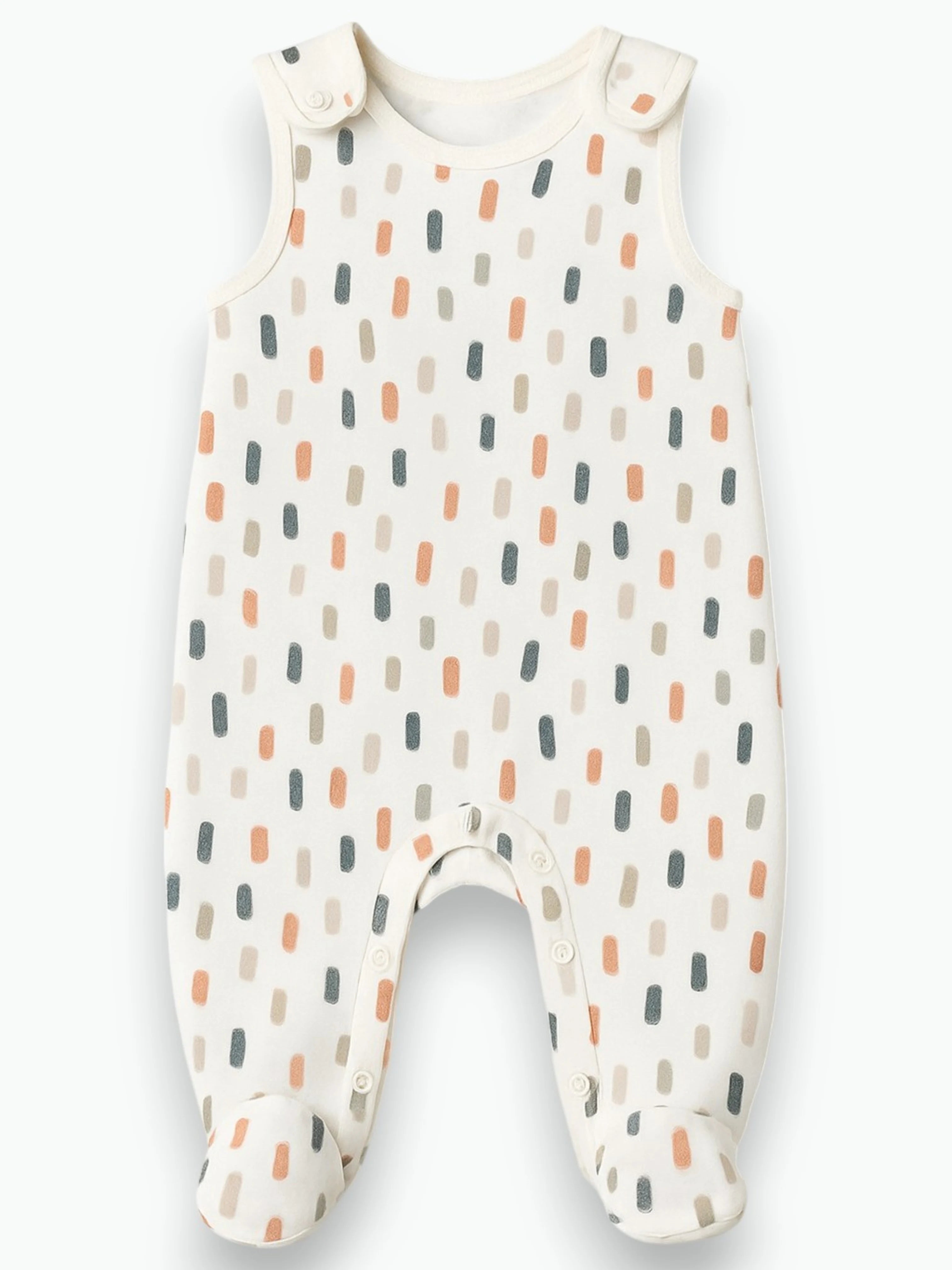 Motifs Ludiques & Confort Tout Doux - La Salopette Confettis En Coton Biologique Oeko-Tex®