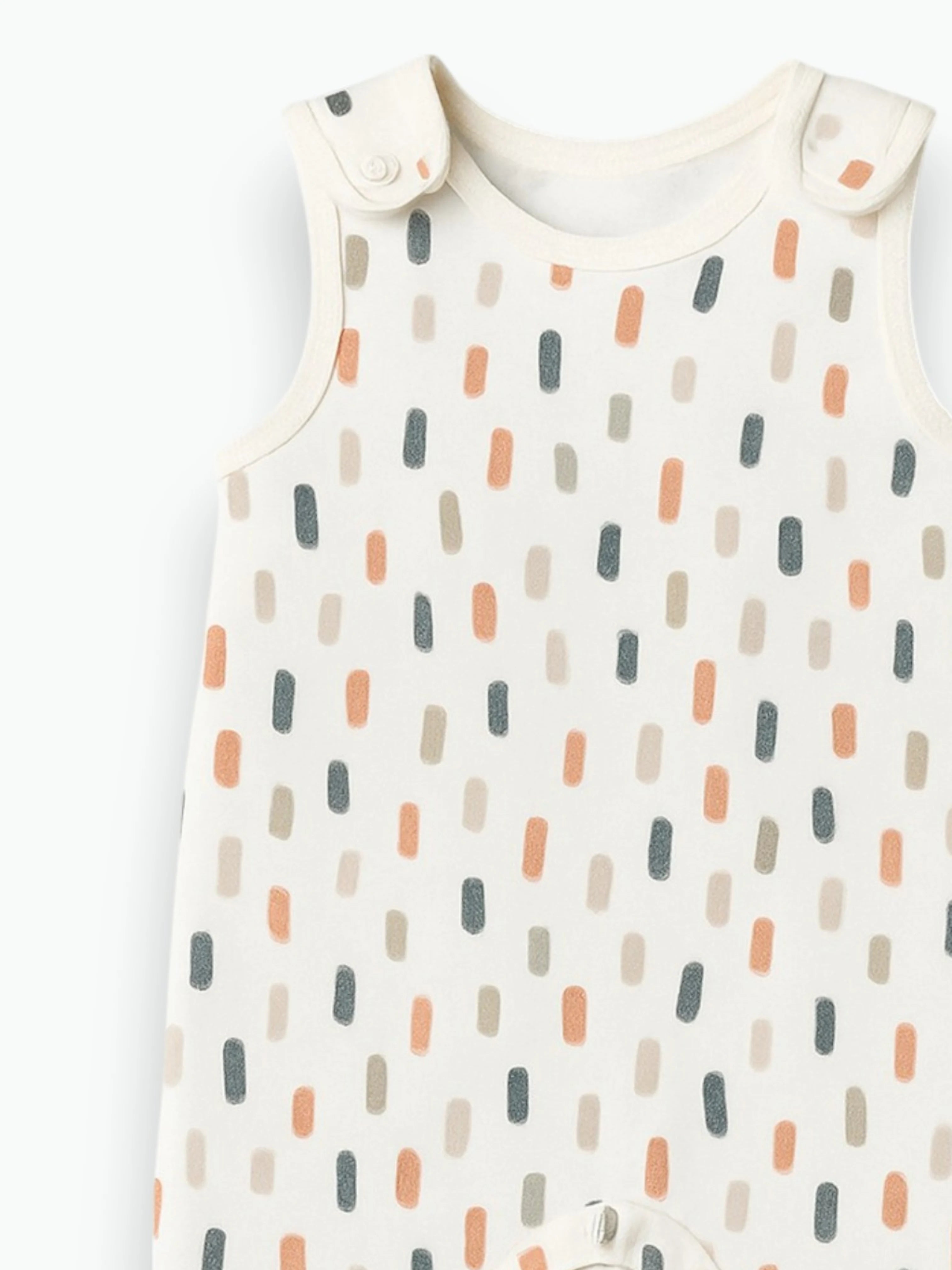 Motifs Ludiques & Confort Tout Doux - La Salopette Confettis En Coton Biologique Oeko-Tex®