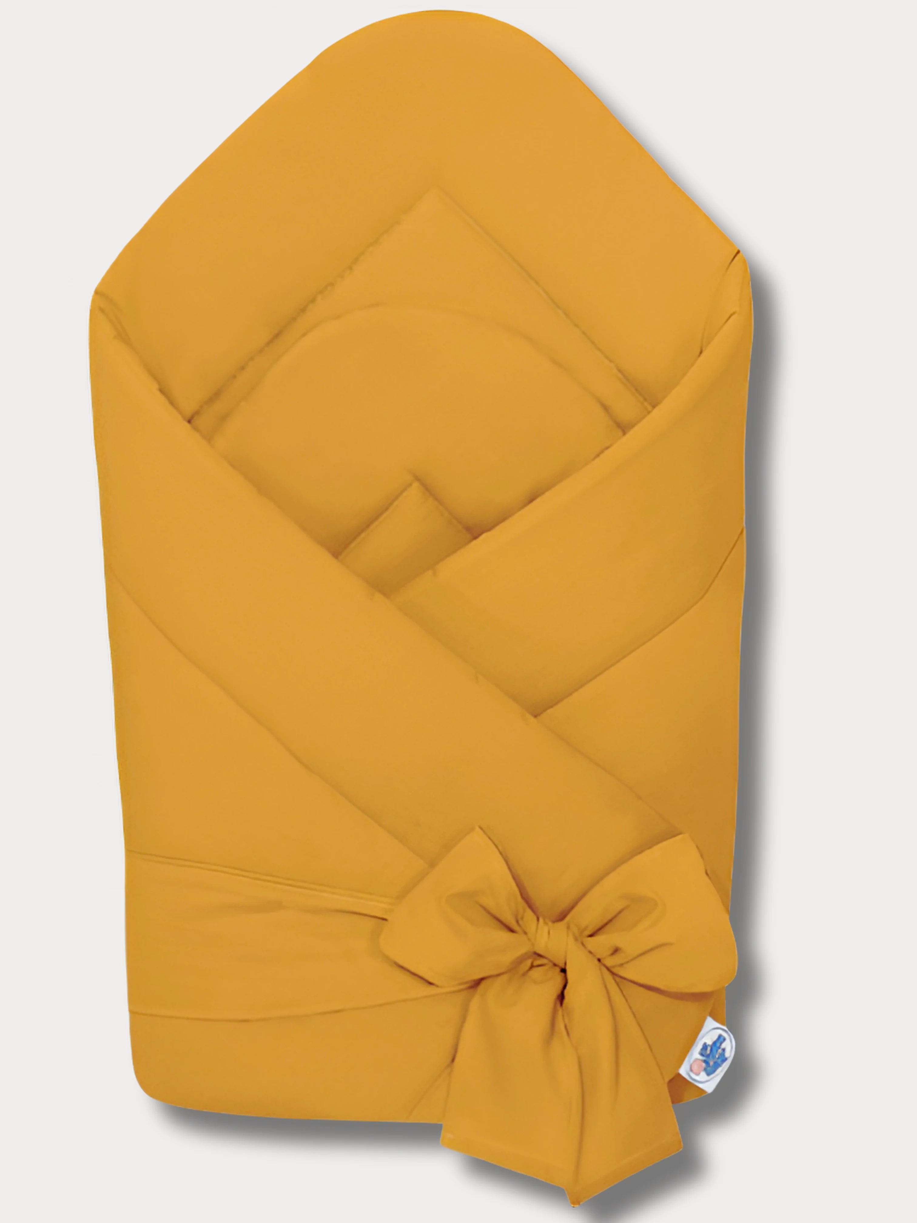 Nid d’ange jaune moutarde pour bébé, fabriqué à la main en coton certifié Oeko-Tex®, modèle Eliott