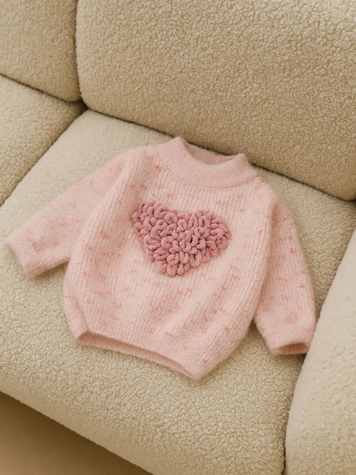 Pull en maille cœur