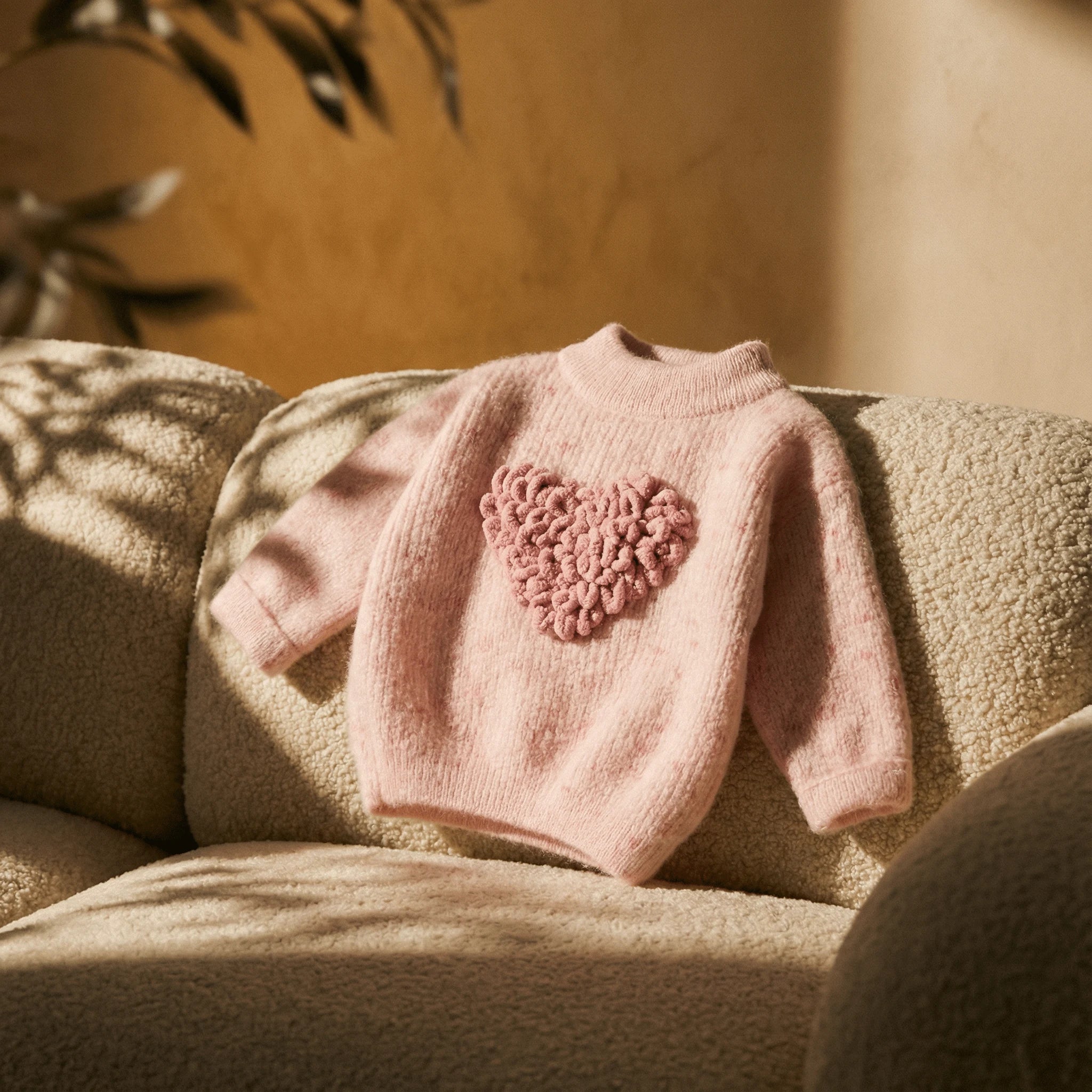 Pull en maille cœur