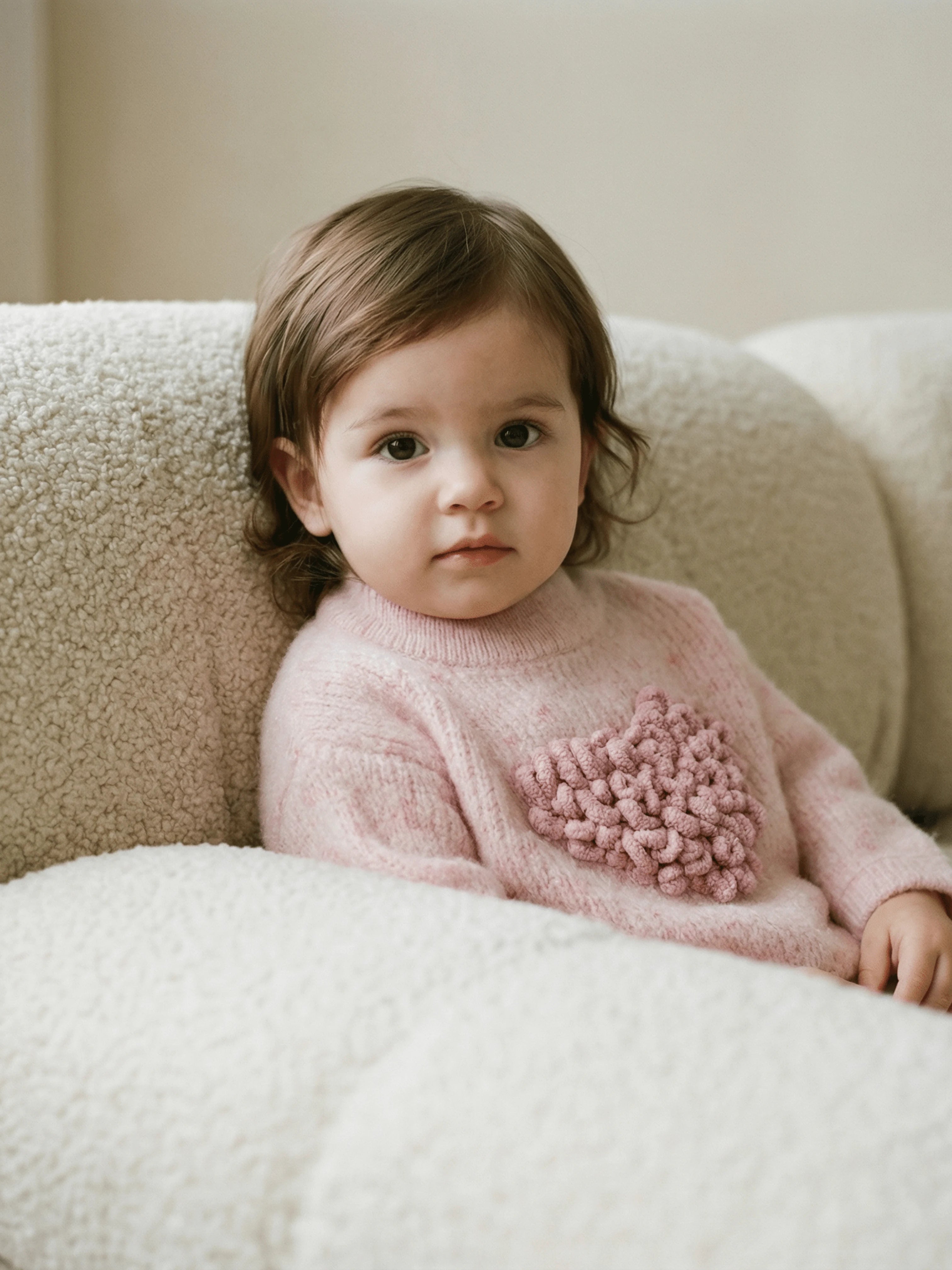 Pull en maille cœur