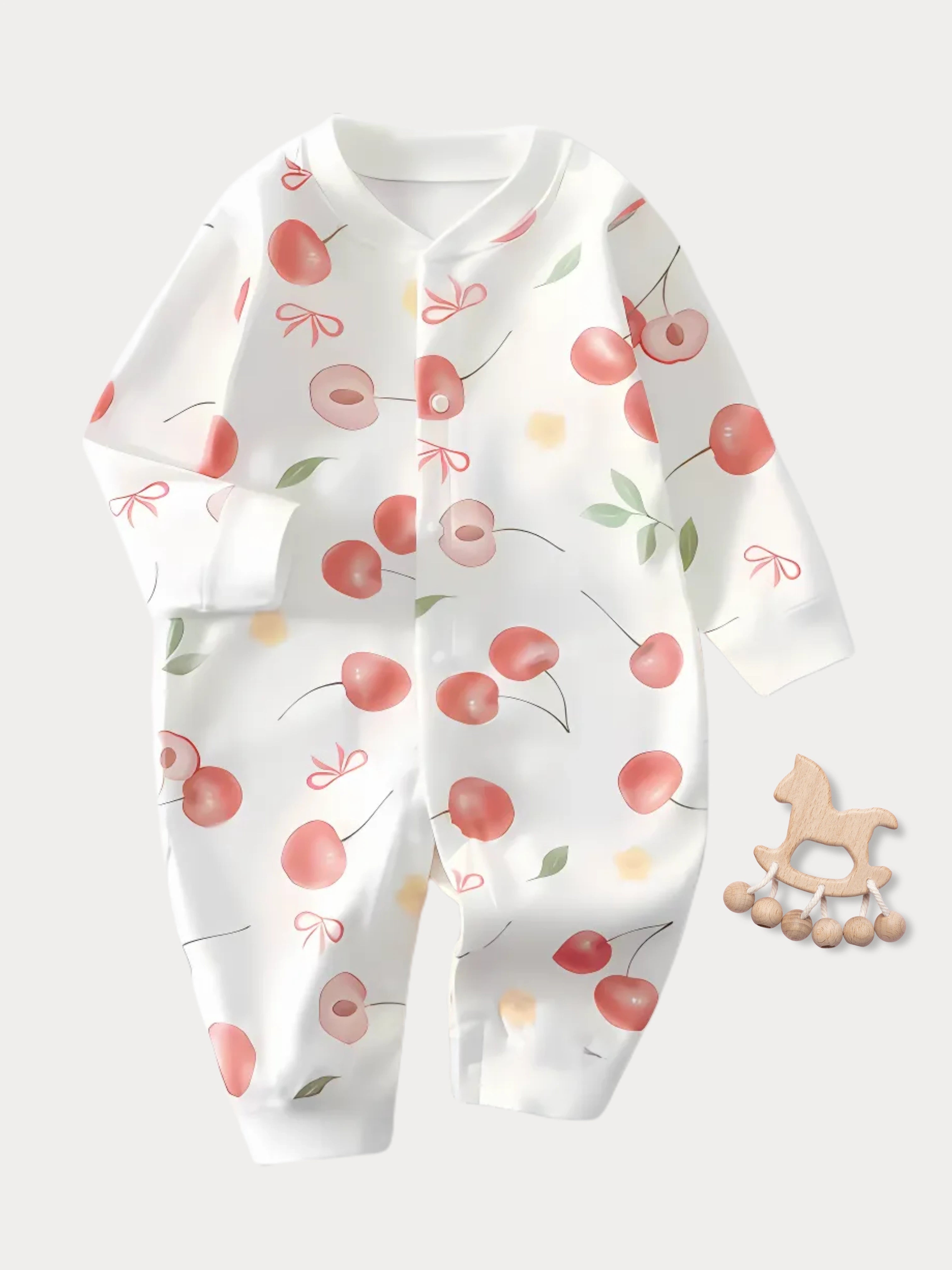Douceur Fruitée & Confort Absolu | Le Pyjama Blanc en Coton Douillet
