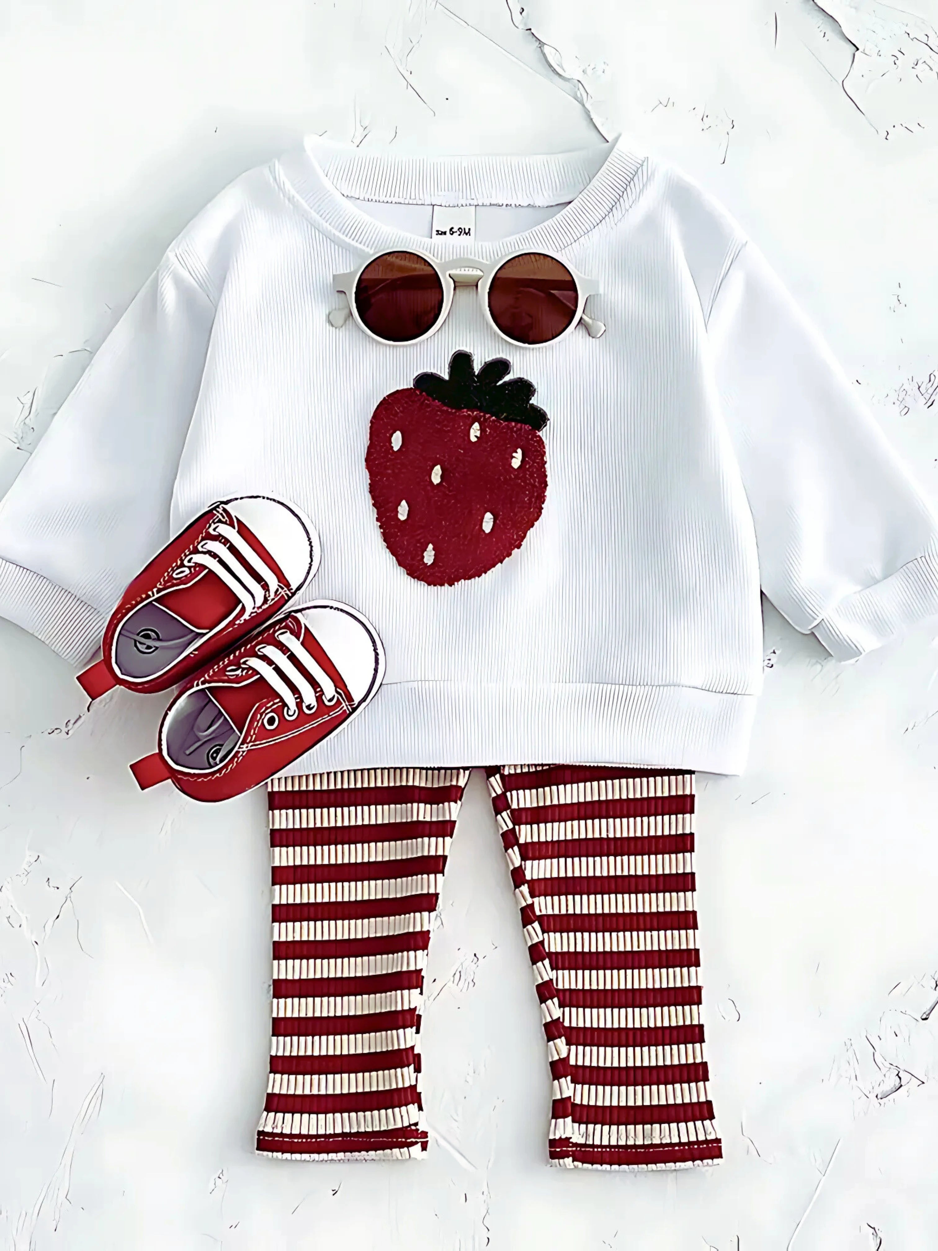 Style Vitaminé & Confort Mixte | L'Ensemble Sweat & Pantalon avec Broderie Fruits